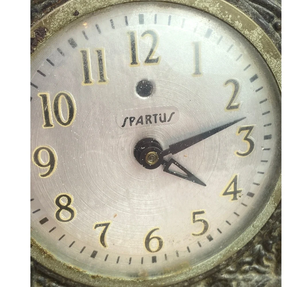 Vintage Galter Products Co Spartus Mantel Clock Electric Horse‎ Country Western